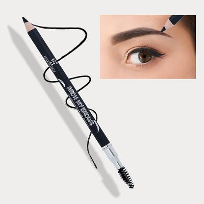 Half N Half Arch My Brows Long Lasting Automatic Eyebrow Pencil & Brush, Ebony-01 2 g - Eyebrow Pencils & Enhancers