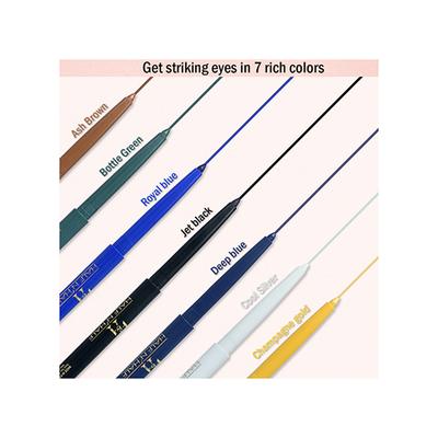 Half N Half One Stroke Defining Auto Eyeliner Kohl Kajal- Metallic Black, Smudge Proof for Intense Eye Makeup Look 11-Ash-Brown 0.3 gm - Eyeliners