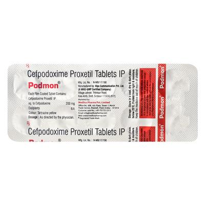 PODMON Tablet 10's - Bacterial Infections-Cep