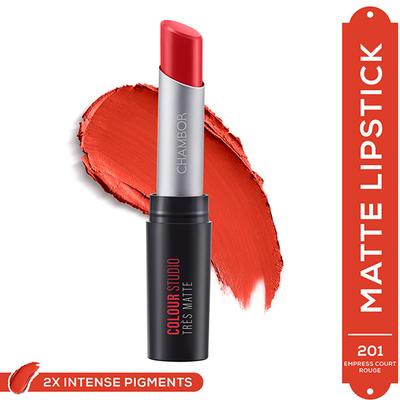 Chambor Tres Matte Lipstick Lasting Bold Pigment With SPF 30 N 201 Empress Court Rouge 3.2 gm - Lipsticks