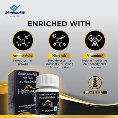 HAIRBLESS Tablet 30's - Supplements-Vam