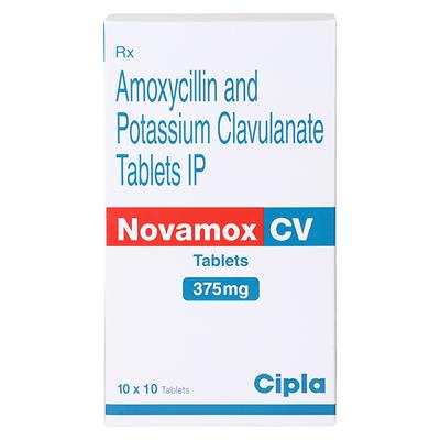 Novamox CV 375mg Tablet 10'S - Bacterial Infections-Pen