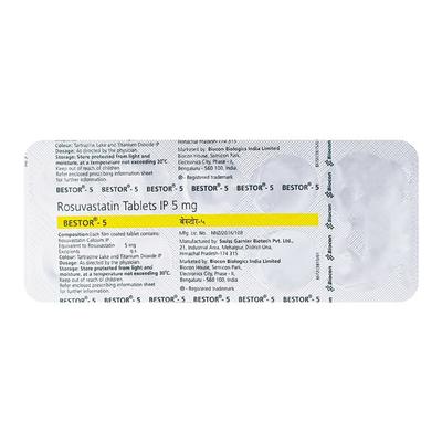 Bestor 5mg Tablet 10'S - High Cholesterol-Dys
