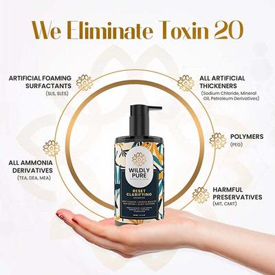 Wildly Pure Natural Clarifying Shampoo, Remove Chemical Built Up, Non-Drying Toxin 20 300 ml - Shampoos