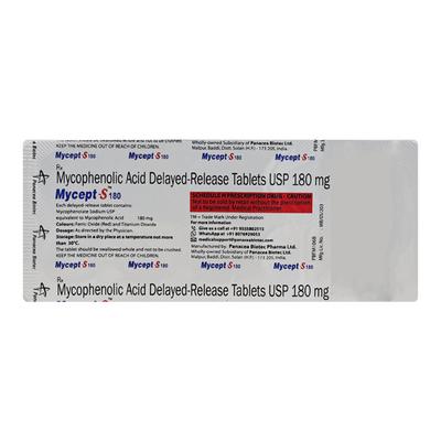 Mycept S 180mg Tablet 10'S - Auto Immune Disease-Imm
