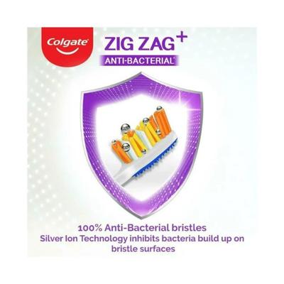 Colgate-Palmolive, Colgate ZigZag (Medium) Multicolor Toothbrush (Pack of 6) 1's - Toothbrushes