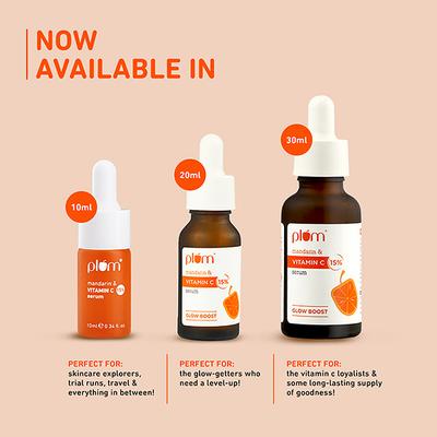 Plum 15% Vitamin C Face Serum Glow Boost with Mandarin 30ml - Face Serum