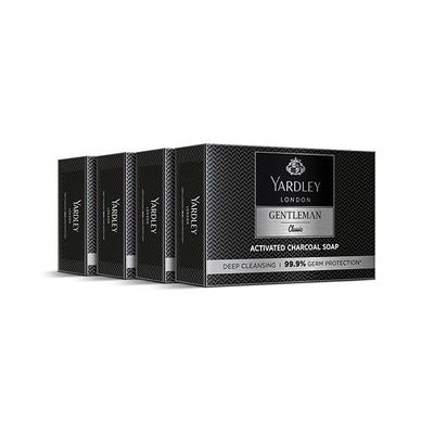 Yardley London Gentleman Classic Activated Charcoal Soap 100Gm 4's - Soaps