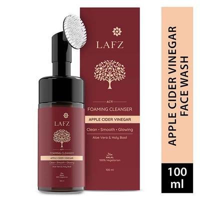 Lafz Apple Cider Vinegar Foaming Face Wash With Built - In Face Brush 100 ml - Scrubs & Exfoliants