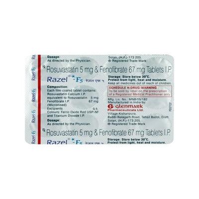 Razel F 5mg Tablet 15'S - High Cholesterol-Dys