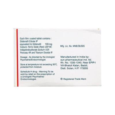 Caverta 100mg Tablet 4'S - Impotence/Erectile Dysfunction (Ed)