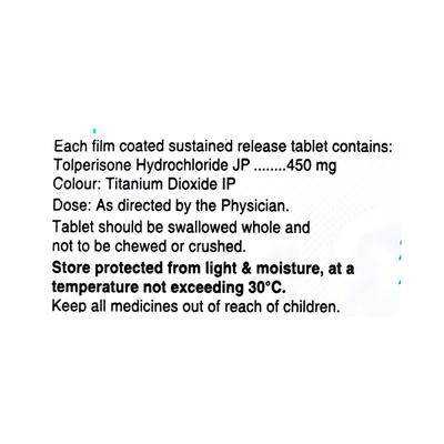 Tolperitas SR 450mg Tablet 10'S - Muscle Cramps/Spasticity-Mus