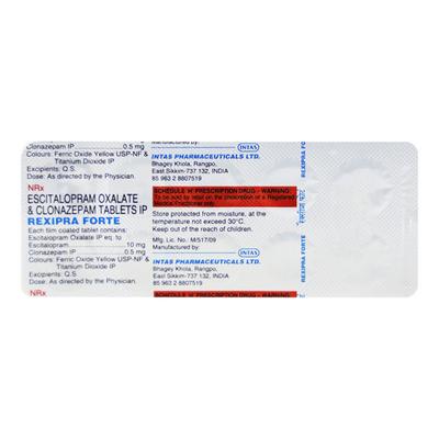 Rexipra Forte Tablet 10'S - Depression-Ant