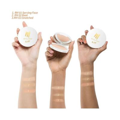 Myglamm LIT Radiant Matte Compact with Optical Blurring Effect - RM 02 Beat 9gm - Compact Powder