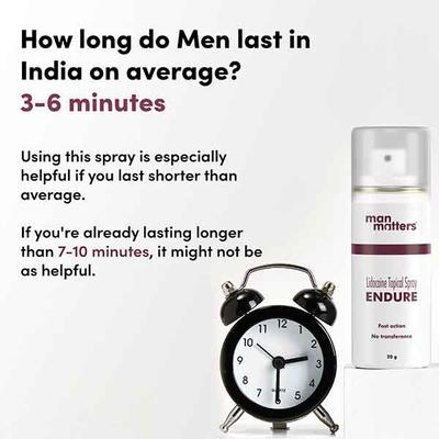 Man Matters ENDURE Lidocaine Spray Long lasting & Better Performance 20 gm - Multi-Vitamins