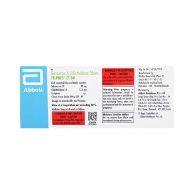 Telpres CT 80/12.5mg Tablet 10'S - Hypertension-Ang