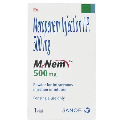 M Nem 500mg Injection 1's - Bacterial Infections-OBL