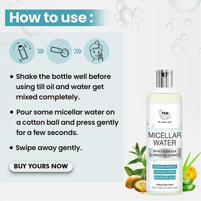 TNW The Natural Wash Alcohol Free Micellar Water For Removing Makeup And Deep Cleansing 100 ml - Make Up Removers