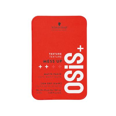Schwarzkopf Professional OSiS+ Mess Up Hair Styling Matte Paste,Easy to Mould,Easy to apply and Wash, Vegan, Medium Hold, Dry and Non-Greasy, Matte finish, Pomade 100 ml - Hair Gels & Waxes