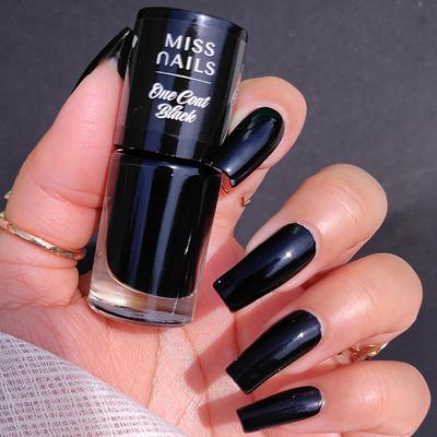Miss Nails Nail Paint One Coat Black 6 ml - Nail Polish