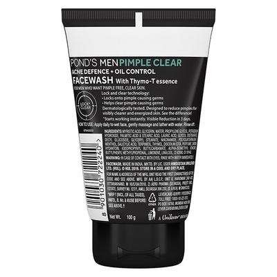 Pond's Men Pimple Clear Facewash 100 gm - Face Washes
