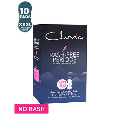 Clovia Sanitary Pads- XXXL for Overnight Usage - 410mm (Pack of 10) 1's - Night Cream
