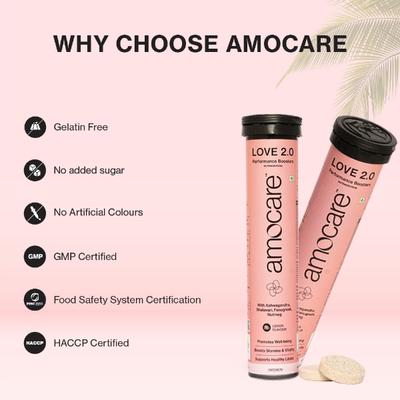 Amocare Love 2.0 Perfomance Booster For Women Effervescent Tablets - Lemon Flavour 20's - Other Supplements