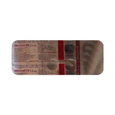 NITROTRET CR 2.6mg Tablet 10's - Angina