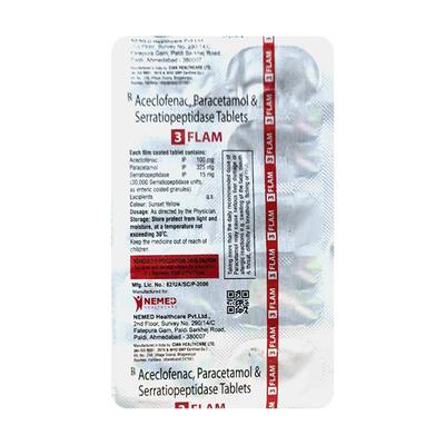 3 FLAM Tablet 10's - Pain relief-Nsa