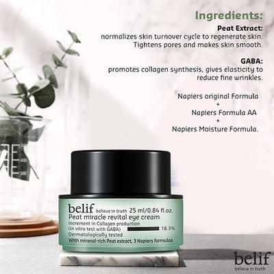 Belif Peat Miracle Revital Eye Cream 25 Ml - Under Eye Creams & Serums
