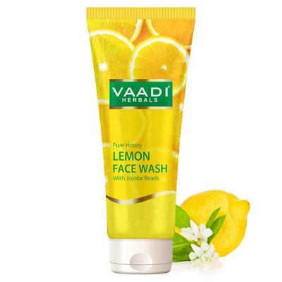 Vaadi Herbals Face Wash - Pure Honey Lemon with Jojoba Beads 60 ml - Face Wash & Cleansers