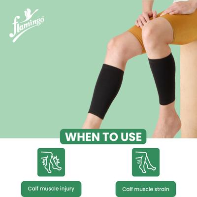 Flamingo Calf Support Black (OC2039) (XL) 1's - Knee/Leg Supports