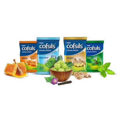Cofsils Cough Drops - Assorted Flavours (Free 5 Drops) 210's - Sore Throat Lozenges