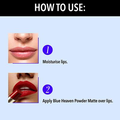 Blue Heaven Powder Matte - Risky Red RM02 3.5 gm - Lipsticks