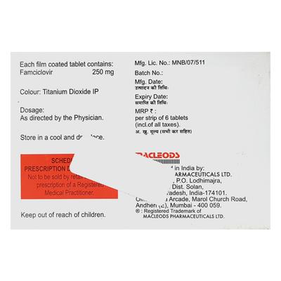 Famcimac 250mg Tablet 6'S - Viral infections-Ant