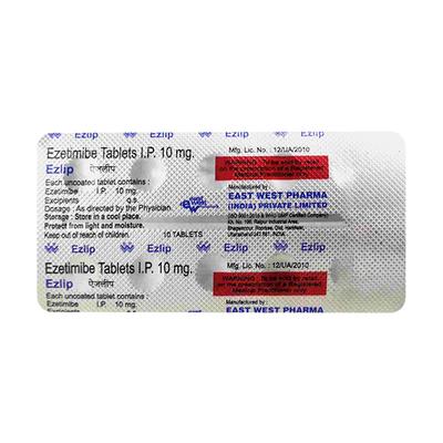 Ezlip 10mg Tablet 10'S - High Cholesterol-Dys