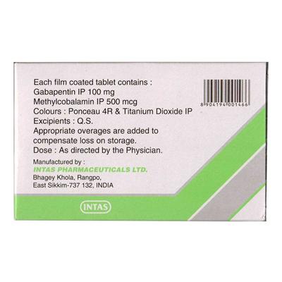 GABAPIN ME 100 Tablet 15's - Neuropathic Pain-Dru