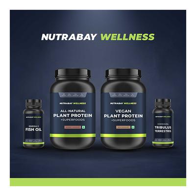 Nutrabay Wellness Vegan Plant Protein + Superfoods - Rich Chocolate 500 gm - Whey Proteins