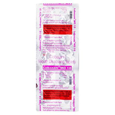 Lobazam MD 10mg Tablet 10'S - Anxiety-Anx