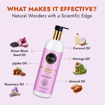 Alziba Cares Shampoo - Onion & Black Seed Oil 500 ml - Shampoos