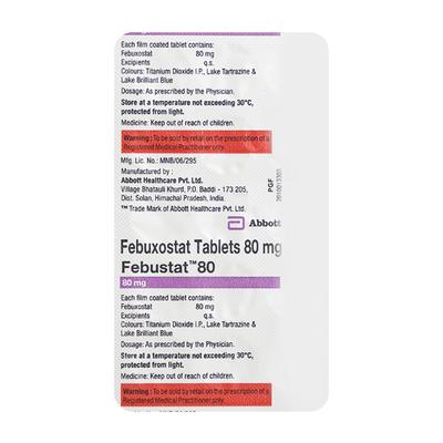 Febustat 80Mg Tablet 15's - Gout