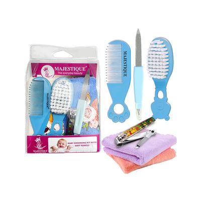 Majestique Baby Grooming kit with Soft Towels for Newborns & Toddlers - 6Pcs/Multicolor 1's - Baby Grooming