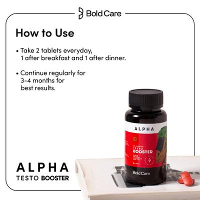 Bold Care Alpha Testo Booster Tablet 60's - Sexual Healthcare