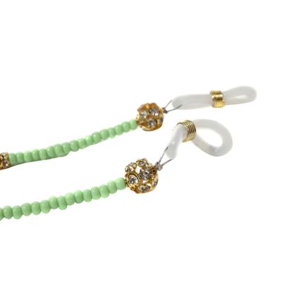 Modisch Green Moti And Golden Diamond Shine Stone Sunglasses Chain (JC-16Sg) 1's - Wearables Sunglasses