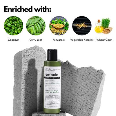 Detoxie Anti-Dandruff and Flake Relief Capsicum Shampoo 100 ml - Shampoos