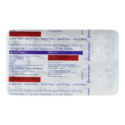 Blisto Trio 2mg Tablet 10'S - Diabetes-Ant