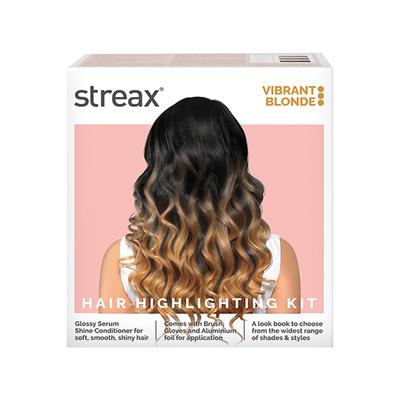 Streax Ultralights Hair Colour Highlight Kit, Blonde Hair Colour, Vibrant Blonde 1's - Crème