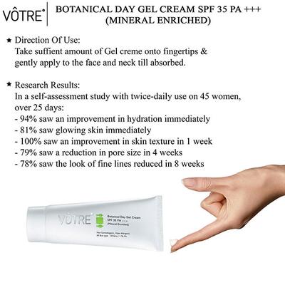 Votre Botanical Day Gel SPF 35 PA++ Creme 50 gm - Face Creams