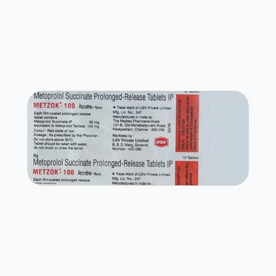 Metzok 100mg Tablet 10'S - Hypertension-Bet