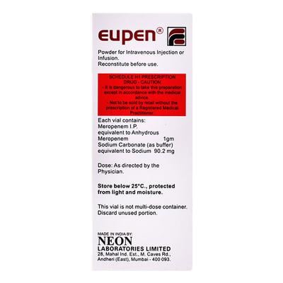 Eupen 1gm Injection 1's - Bacterial Infections-OBL